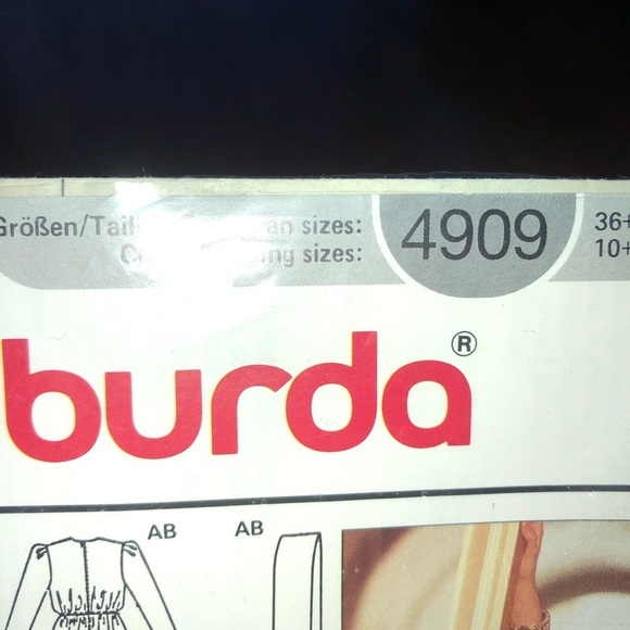 Burda 4909 Women's Dress Size 10-20 free shipping - Picture 2 of 7